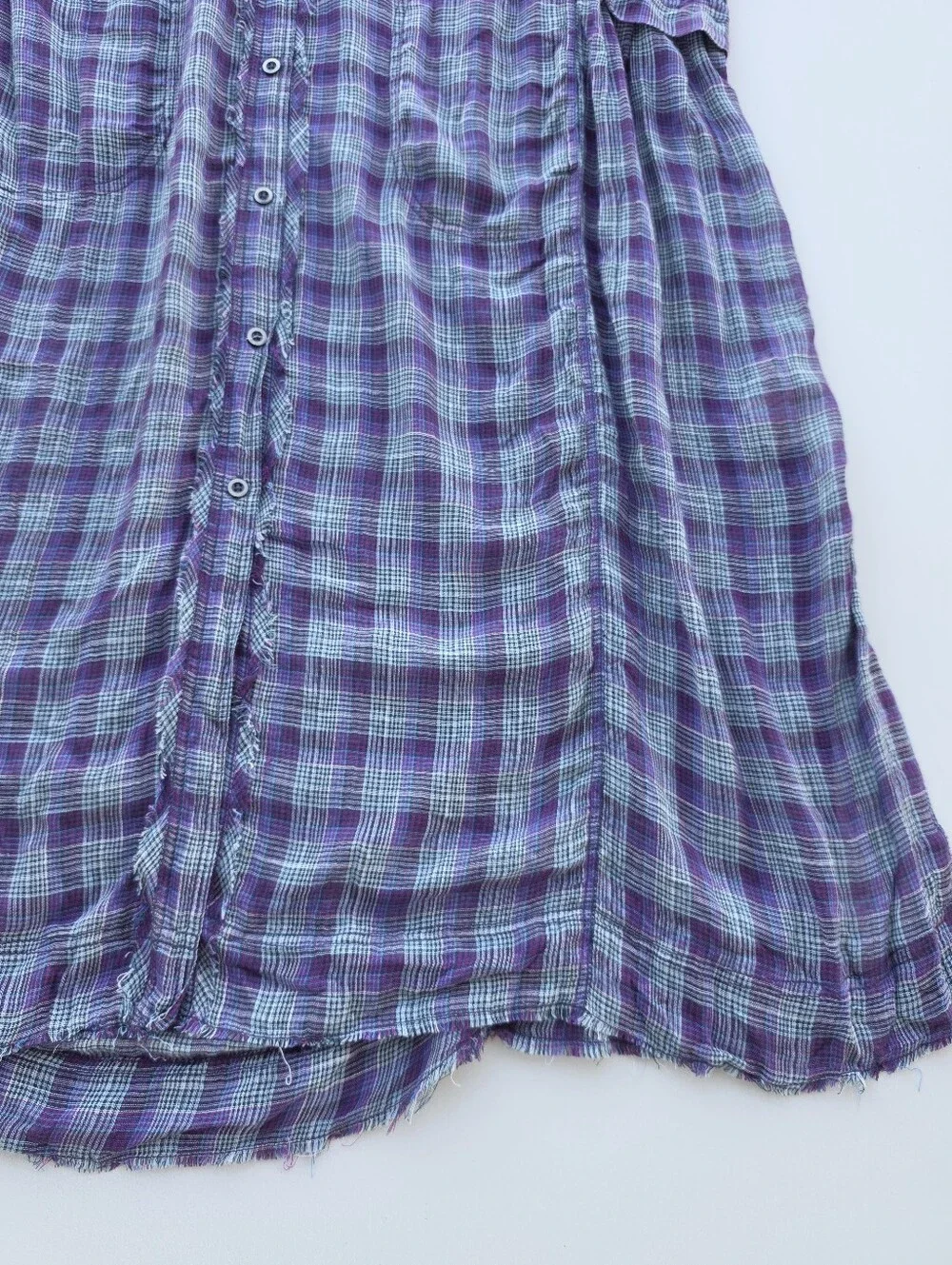 Free People We The Free Isabelle Plaid Maxi Shirt Dress Duster
